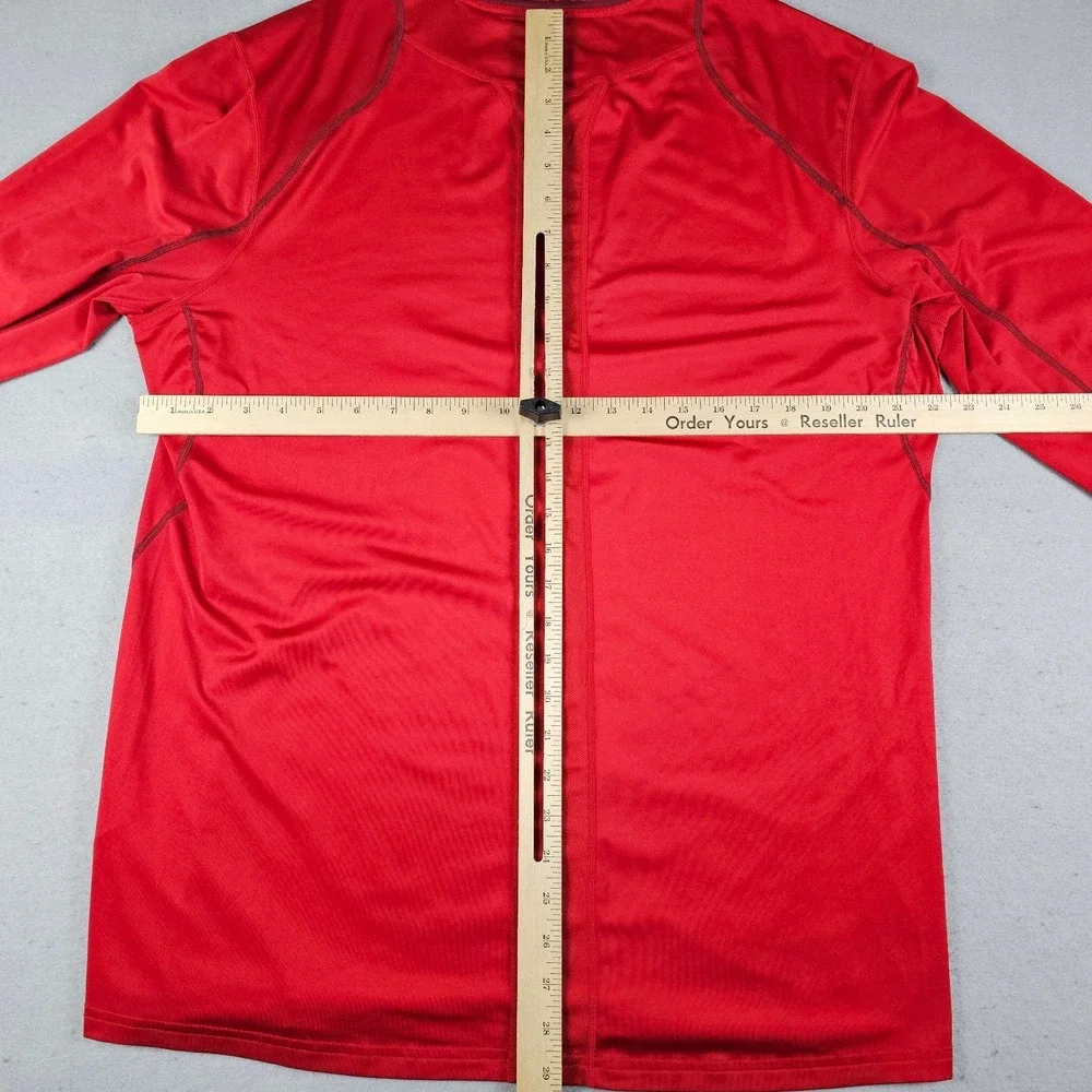 Nike Pro Base Layer Shirt Mens Extra Large Red Long Sleeve Fitted Dri-Fit Crew